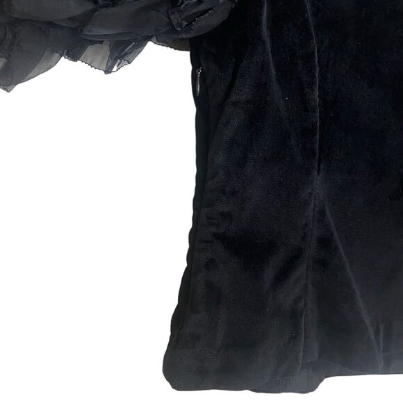 NWT Doen Heirloom Clarette Velvet Ruffle Top in Black Size XS - Picture 11 of 11